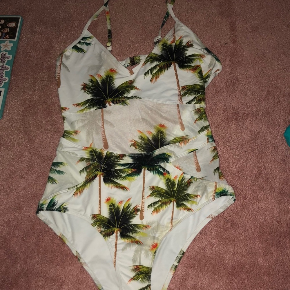 Cute palm tree bathing suit one piece !!!